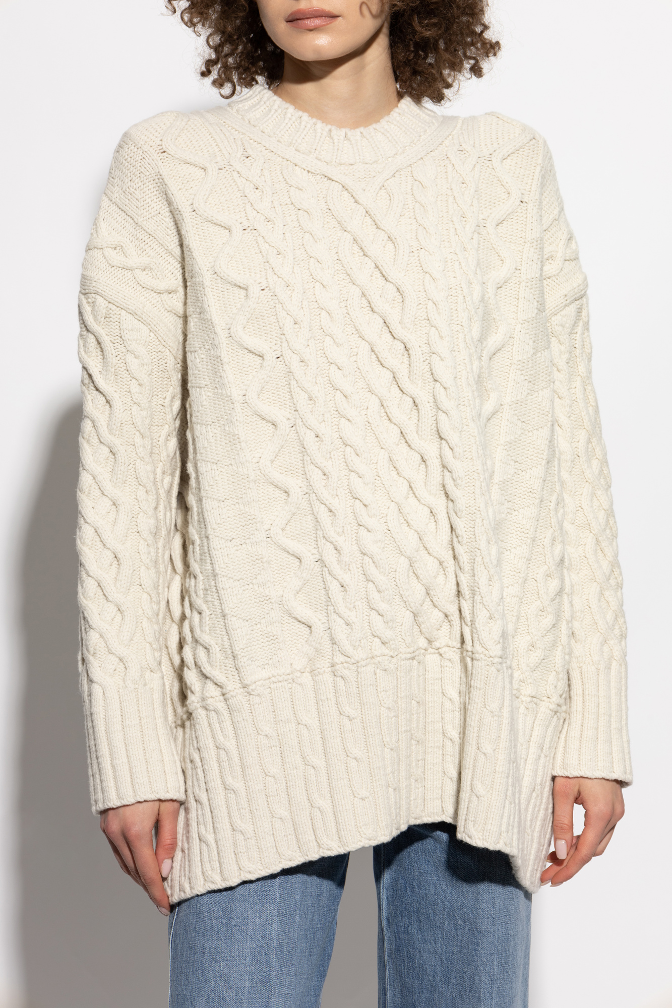 Bottega Veneta Wool sweater with decorative knit pattern